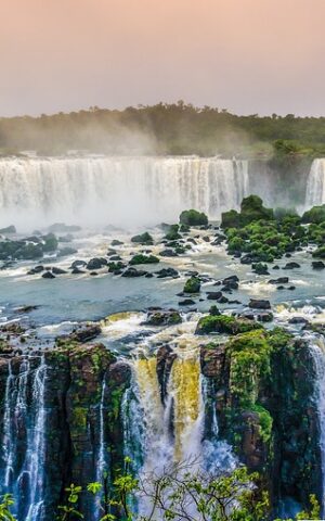 waterfalls, landscape, trees, forest, rainforest, falls, torrent, cascade, cascading, flow, flowing water, nature, waters, brazil, tropical waterfall, panorama, panoramic, rainforest, rainforest, rainforest, rainforest, rainforest, brazil, brazil