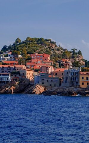giglio, island, mediterranean, tuscan archipelago, island of giglio, nature, italy, landscape, village, sea, summer
